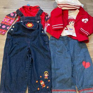Vintage Early 90's disney girls clothing 3t/4t "it's a small world"& "ariel"